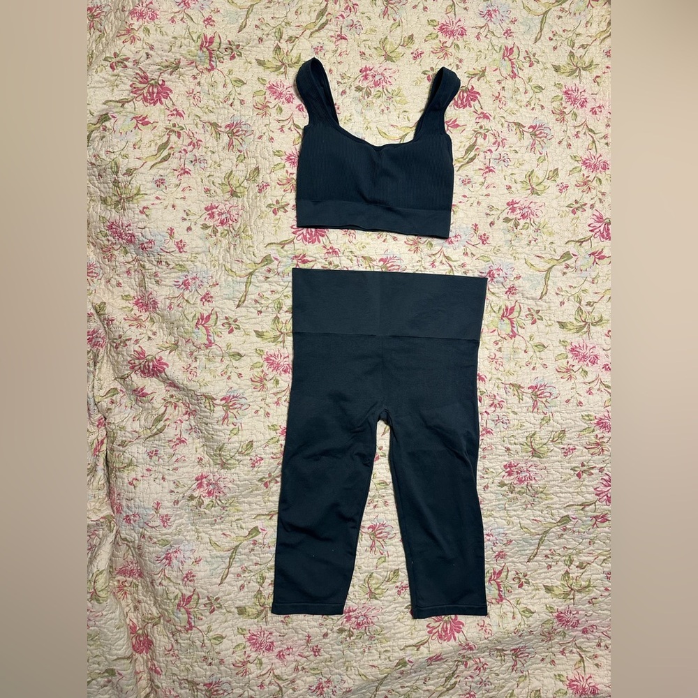 BLANQI Postpartum Nursing Support Legging Crops + Bra Set XL - Picture 2 of 9